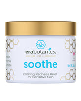 Era Organics redness relief cream jar closeup showing creamy texture for sensitive skin.