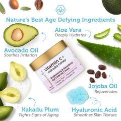 Era Organics Vitamin C Face Cream swatch demonstrates quick absorption and lightweight finish.