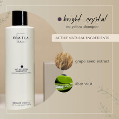 ERA TUA No-Yellow Toning Shampoo rich lather on hair for hydration