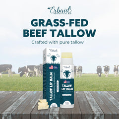 Erbaid grass-fed lip nourishment delivers long-lasting hydration.