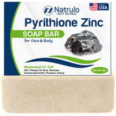 Erbaid Pyrithione Zinc Soap Bar front view for daily cleansing.