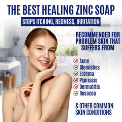 Erbaid Pyrithione Zinc Soap Bar lathering during cleansing routine.