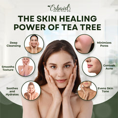 Erbaid Tea Tree Soap on the face during gentle cleansing for irritation relief