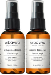 Erbaviva Lemon & Sage deodorant bottle for daily odor control