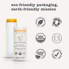 Erbaviva travel-friendly balm stick fits purses and diaper bags.