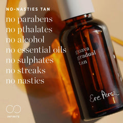 Ere Perez Guava Gradual Tan overnight-use image highlights subtle self-tan through the night.