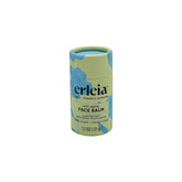 Erleia Solid Face Balm packaging in a paper tube showing eco-friendly design