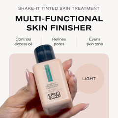 Erno Laszlo Shake-It Tinted Skin Treatment bottle cap close-up, indicating secure seal and shade consistency.
