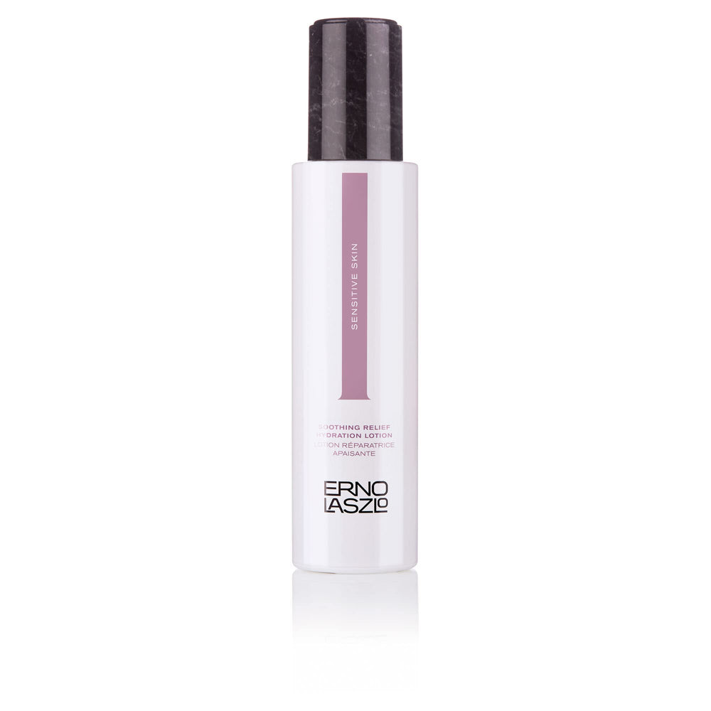 Erno Laszlo Soothing Relief Hydration Lotion bottle for calm, hydrated skin.