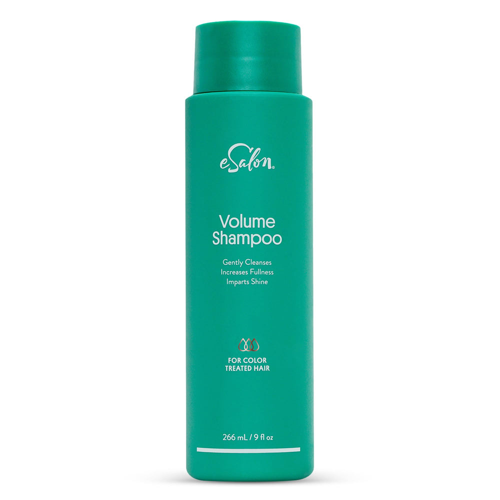 Esalon Volume Color Care Shampoo bottle pour showing easy-use packaging for color-treated hair