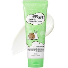 Esfolio Snail Cleansing Foam bottle showing creamy hydration for the skin