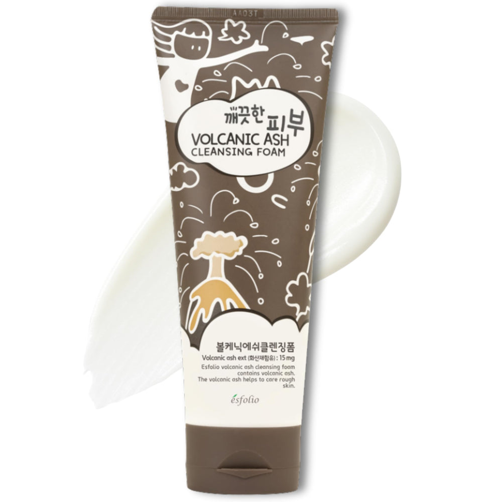 esfolio volcanic ash cleansing foam bottle with rich lather for a refreshing cleanse