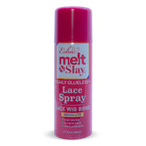 Esha Melt N Slay bottle of glueless lace spray for secure, natural hold.