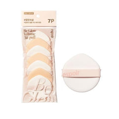 Espoir Be Glow Air Puff round shape for smooth, even foundation application.