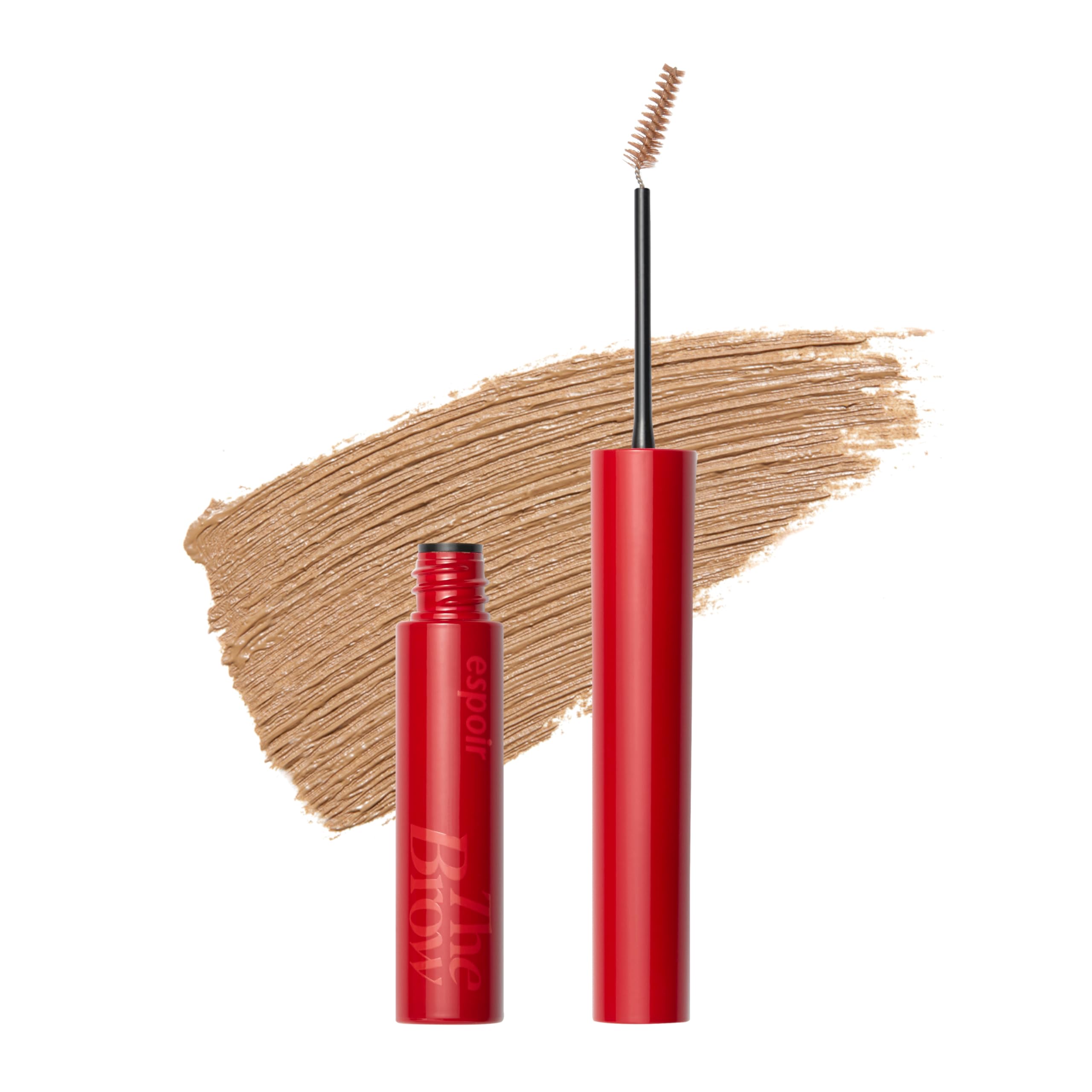 Espoir The Brow Color Fixing Cara beige swatch on brow for natural fill
