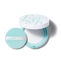 Espoir Fresh Setting Powder compact with puff for smooth, long-lasting wear.