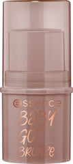 essence Baby Got Bronze on forehead and nose for natural warmth.