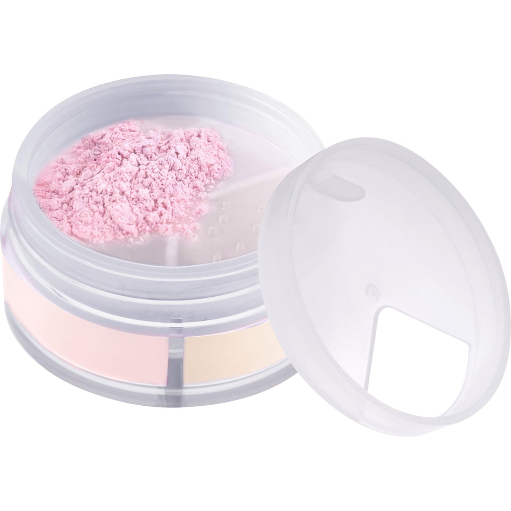 Essence Flawless Skin Powder Trio compact closeup for universal shade and smooth finish.