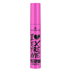 essence I Love Extreme Crazy Volume Mascara brush stroke showcasing length and definition