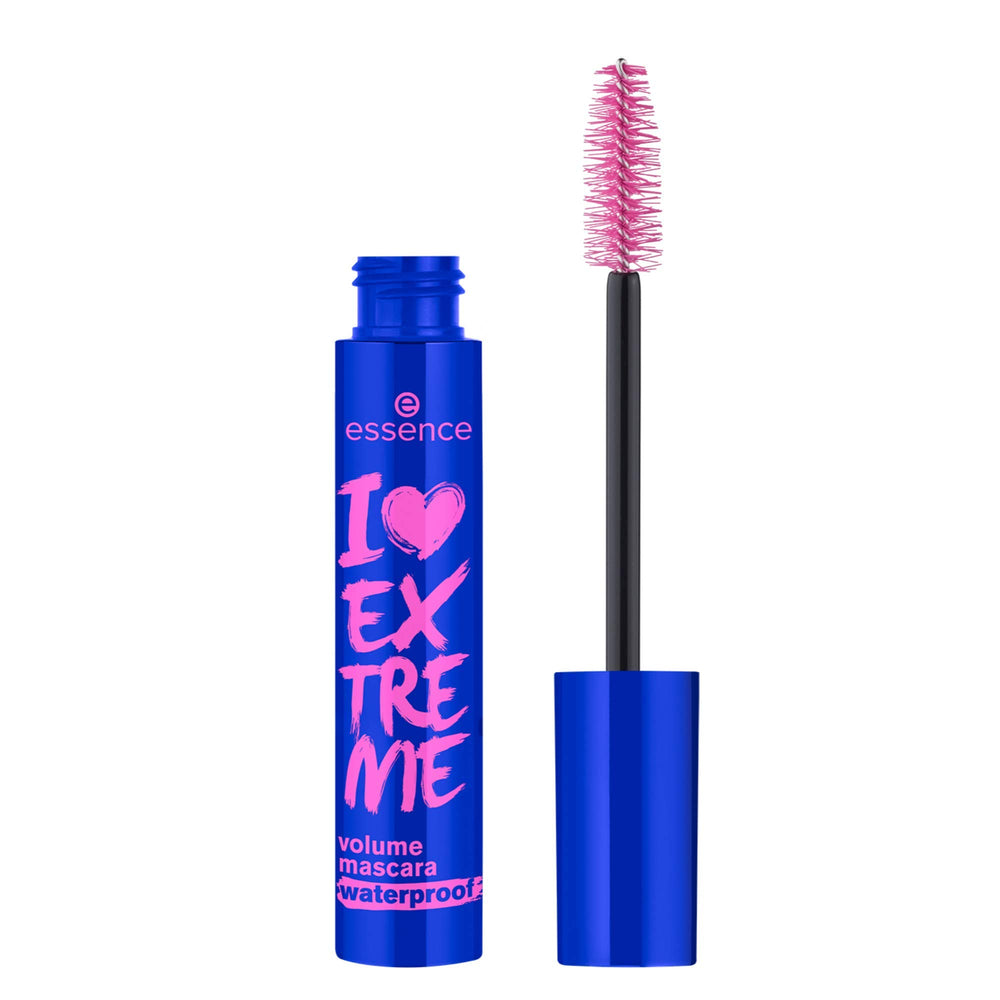 essence I Love Extreme Volume Mascara waterproof brush closeup showing dramatic lash lift