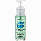 essence Jelly Grip Hydrating Primer pump display showing grip for long-lasting makeup