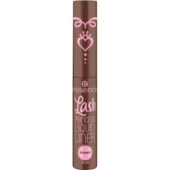 essence Lash Princess Brown liner brush in action showing smooth defined strokes