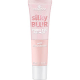 essence Silky Blur Primer bottle close-up showing pore-minimizing base.