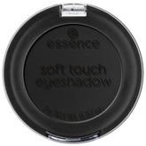 essence Soft Touch Eyeshadow 06 pitch black compact, portable for on the go artistry.