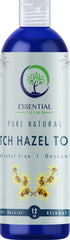 Essential Living Witch Hazel Toner bottle showing pure unscented formula for gentle cleansing