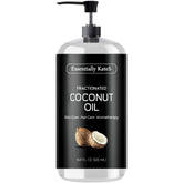 Essentially KateS fractionated coconut oil bottle pour for smooth application