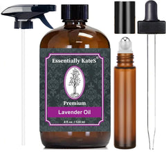 Essentially KateS lavender oil in a glass dropper bottle for easy aromatherapy use at home