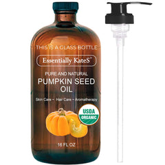 Essentially KateS pumpkin seed oil bottle delivers skin hydration.