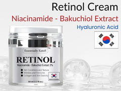 Essentially KateS Retinol Cream packaging front highlighting premium skincare