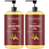 Essentially KateS Sweet Almond Oil bottle shown for nourishing, hydrated skin.