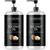 Essentially KateS fractionated coconut oil bottle pour for light, non-greasy skin hydration