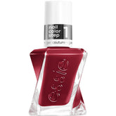 essie gel couture bottle and brush close-up showing gel-like shine without UV lamp