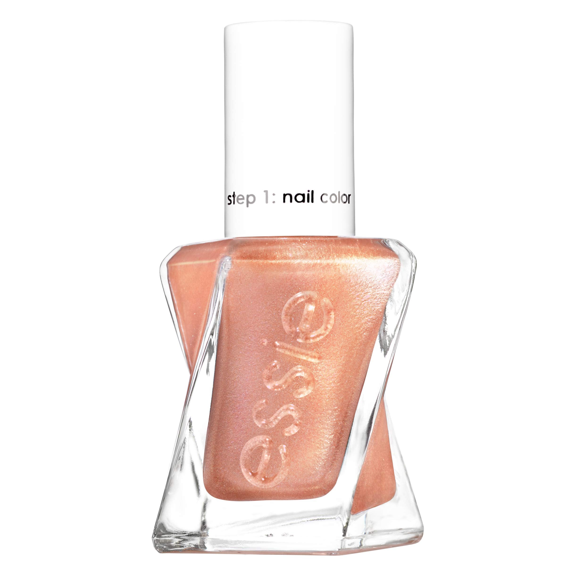 Essie Gel Couture Steel The Show bottle with a high-shine metallic finish for stylish nails