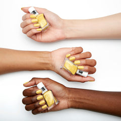 essie Gel Couture Top Coat demonstrates triple shine for glass-like finish