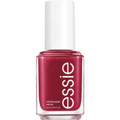 essie Gossip N' Spill bottle shows a glossy muted rose pink cream finish
