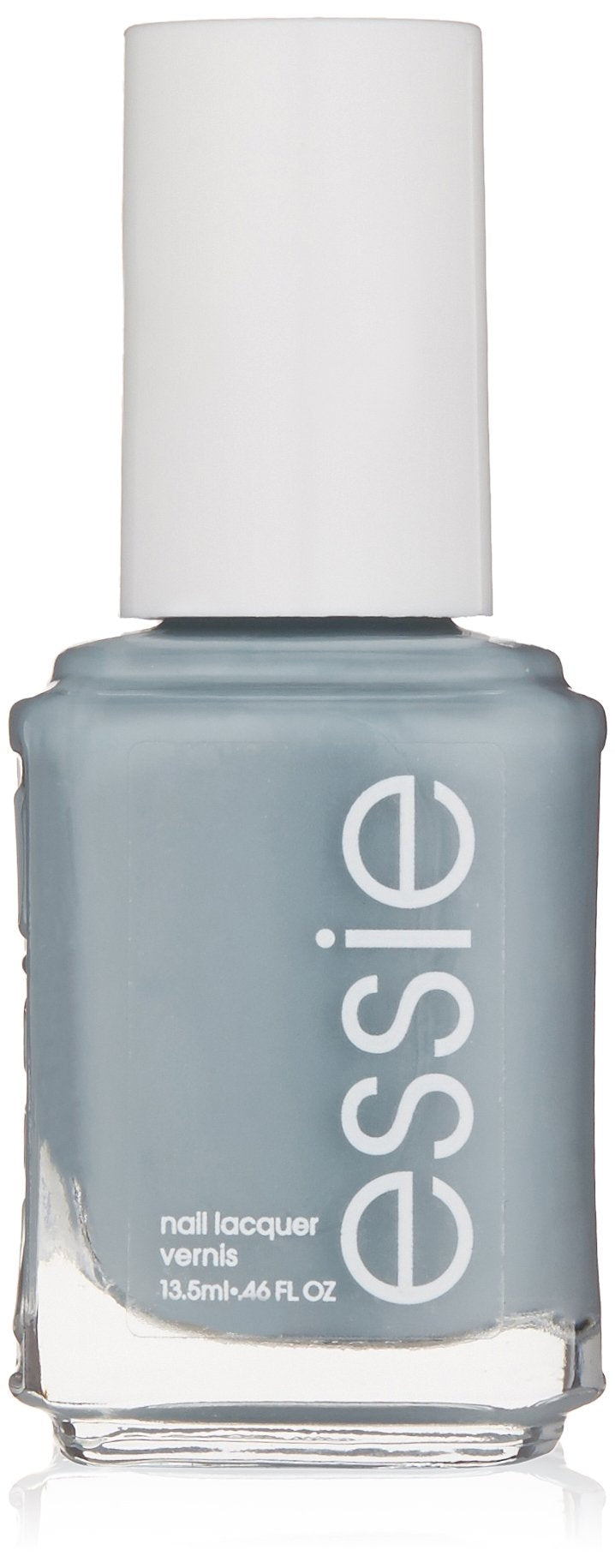 essie Mooning nail polish bottle shows glossy, dark blue shade for elegant at-home manicure.