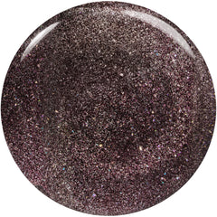 essie Black Shimmer swatch shows deep black with glitter particles.