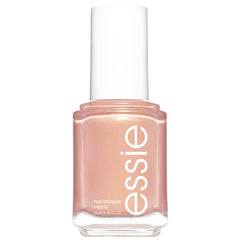 essie Reach New Heights nail polish bottle with peachy gold shimmer for subtle luxury