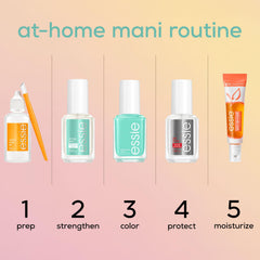 essie two-coats-top-coat application yields a durable, professional-looking manicure