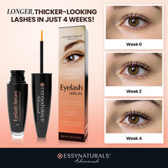 EssyNaturals Advanced eyelash serum applicator tip enables precise root application.