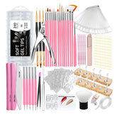 ESUOHYM acrylic nail kit overview with tools for DIY at home.