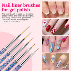 ESUOHYM liner brush for delicate lines and fine designs