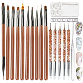 ESUOHYM nail art brush set emphasizes precision for clean lines and smooth color coverage.
