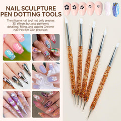 ESUOHYM nail art palette enables easy color mixing and custom shades.