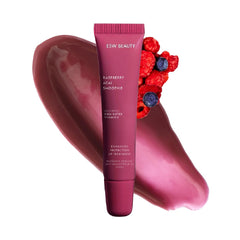 ESW Beauty Raspberry Acai Smoothie Lip Treatment packaging shows rich berry tint