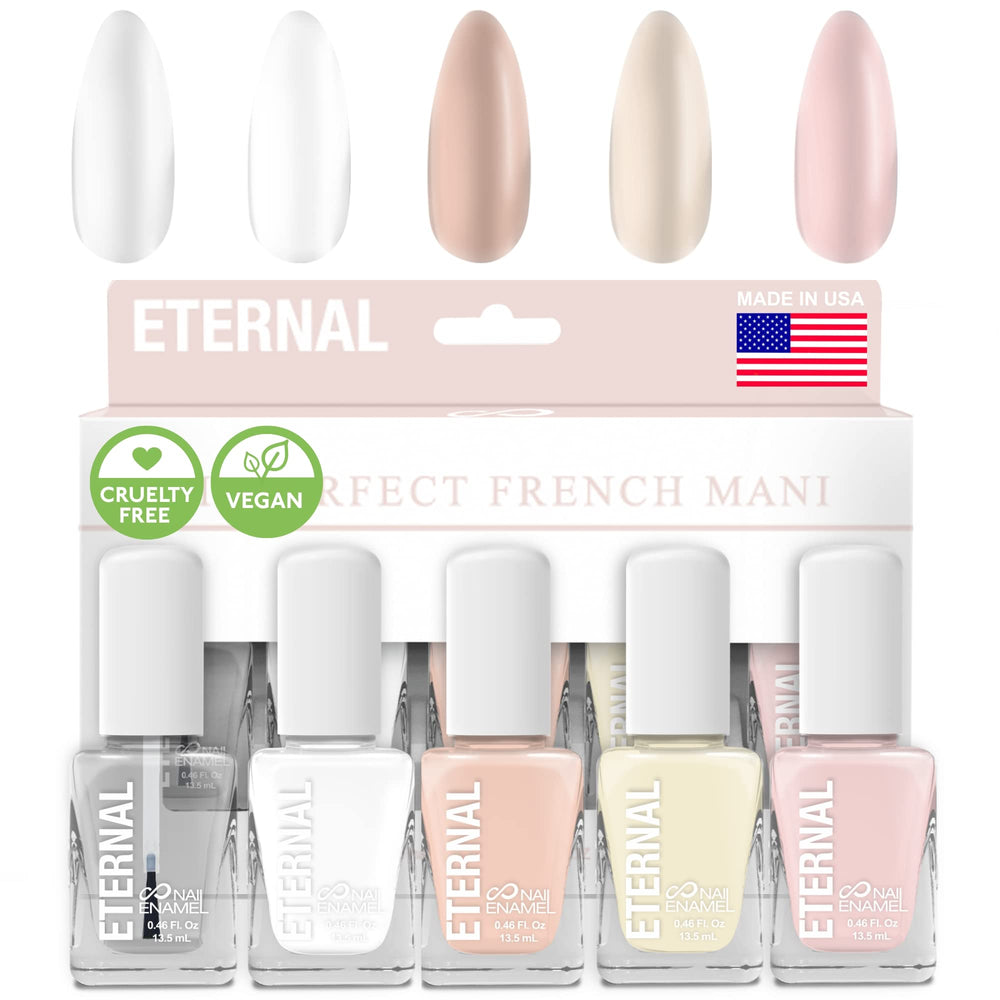 Eternal ET VOILA packaging showcases a ready-to-go French manicure set.